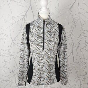Kerrits Equestrian Geometric Print Twist of Bit Quarter Zip Baselayer Tee